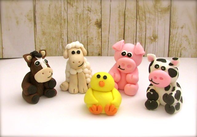 animales de fondant